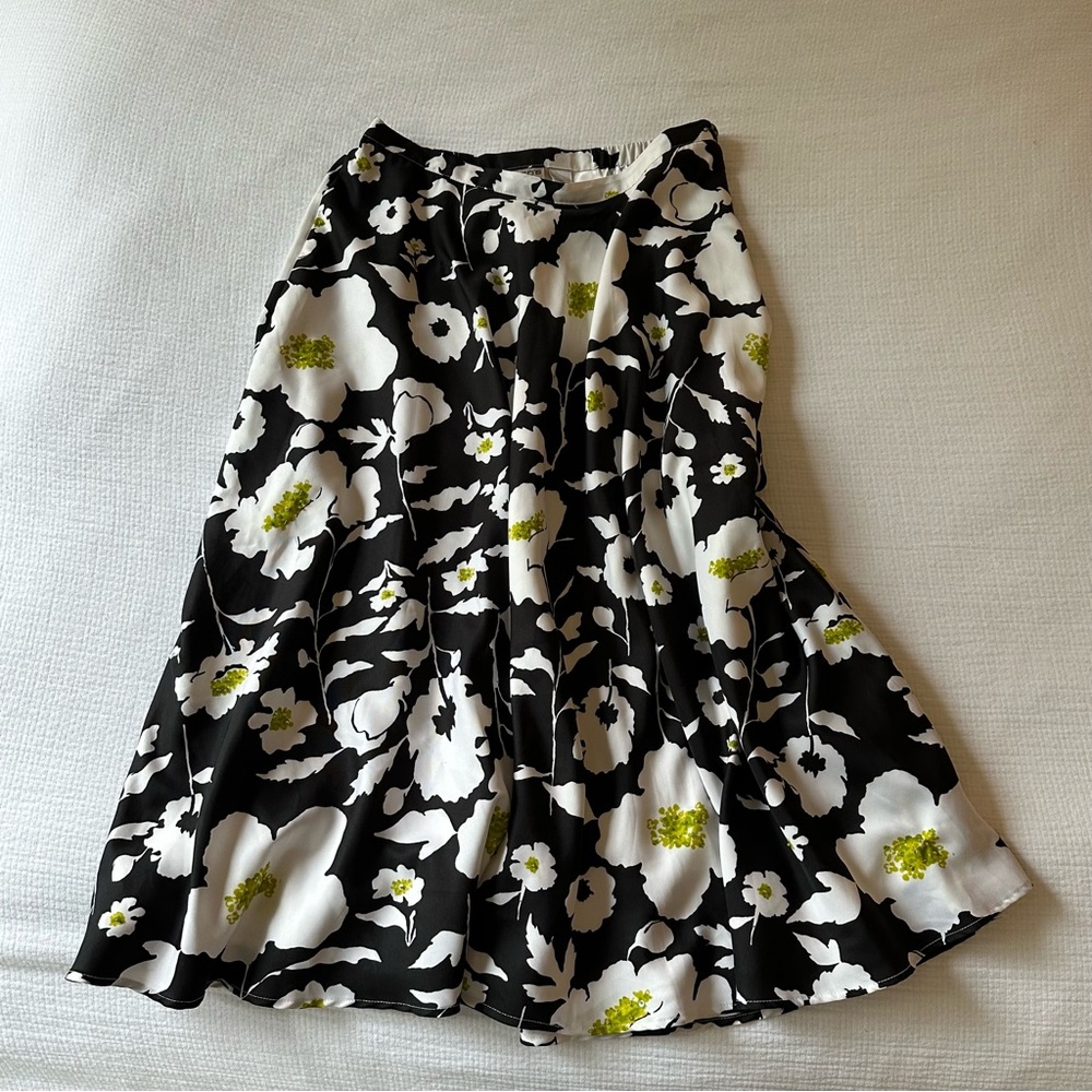 Y2K Chicos Floral Beaded Maxi Skirt Women's Size 1 Black And White